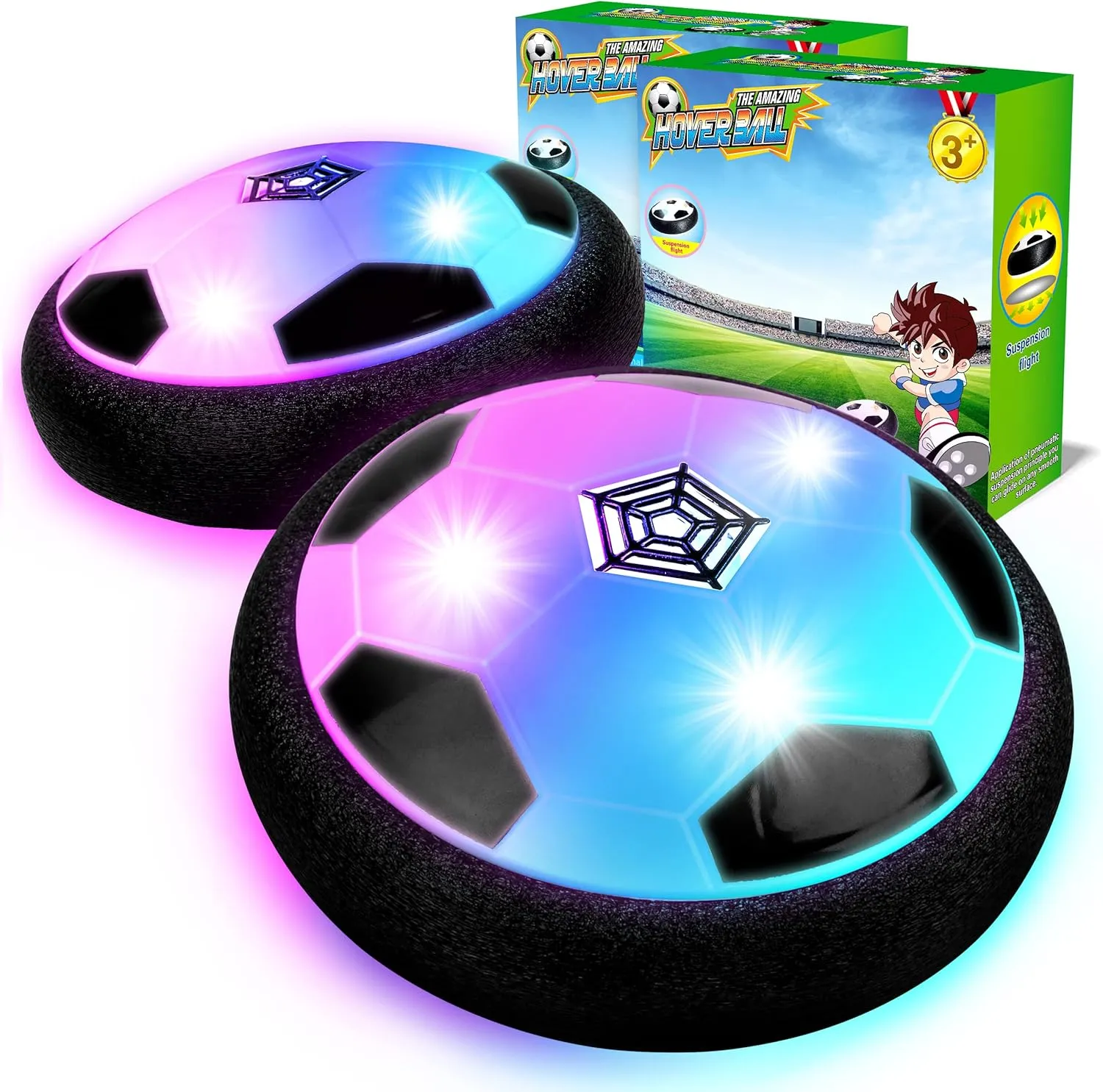 HopeRock Hover Soccer Ball Toys for 3-12 Year Old Boys Girls, Indoor and Outdoor Creative Toys for Toddlers with Foam Bumper, Birthday Gifts for 3 4 5 6 7 8  Year Old Children's
