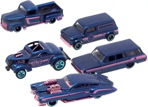 Hot Wheels 2022 Pearl and Chrome 54th Anniversary Complete Set of 5 Diecast Vehicles
