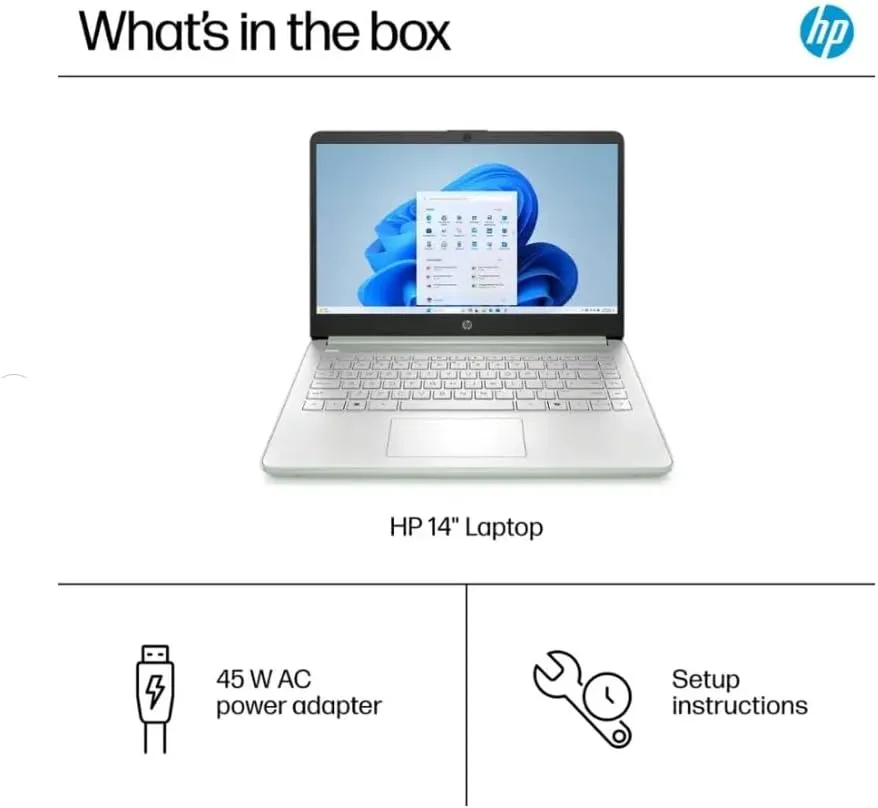 HP 2025 Student Business Laptop, Intel Processor N150(up to 3.6 GHz), 14 Inch LED Screen,16G RAM, 128GB Storange, Year Office 365, Windows 11 Home, Willow Green, w/BTP Accessories