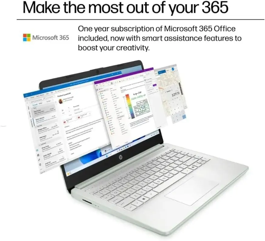 HP 2025 Student Business Laptop, Intel Processor N150(up to 3.6 GHz), 14 Inch LED Screen,16G RAM, 128GB Storange, Year Office 365, Windows 11 Home, Willow Green, w/BTP Accessories