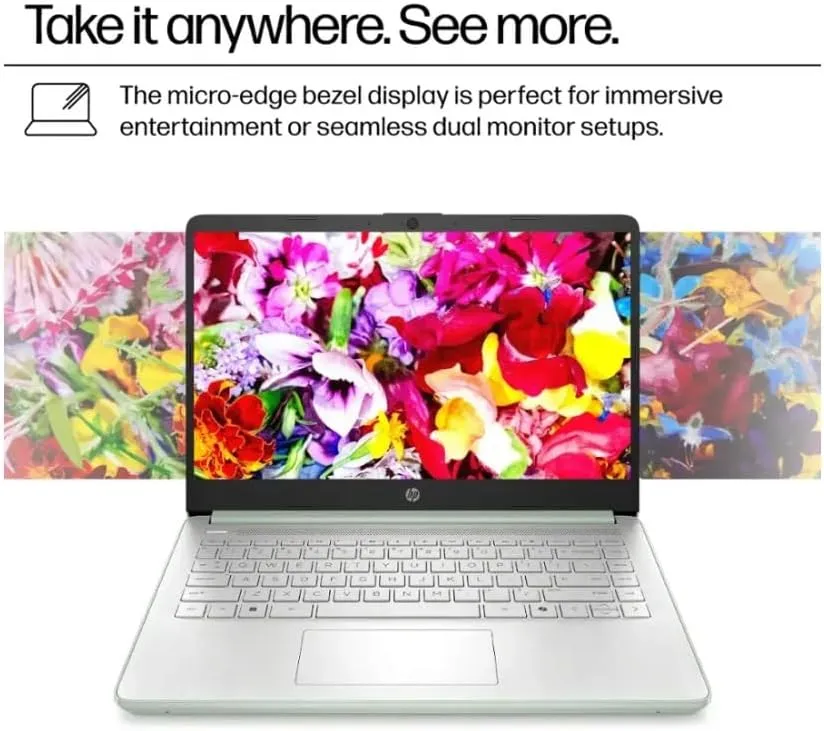 HP 2025 Student Business Laptop, Intel Processor N150(up to 3.6 GHz), 14 Inch LED Screen,16G RAM, 128GB Storange, Year Office 365, Windows 11 Home, Willow Green, w/BTP Accessories