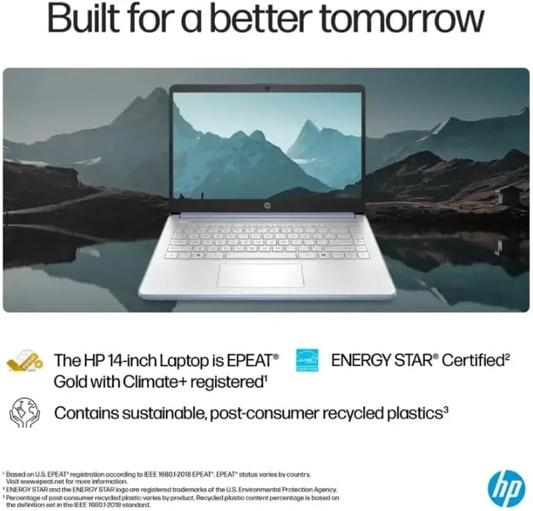 HP 2025 Student Business Laptop, Intel Processor N150(up to 3.6 GHz), 14 Inch LED Screen,16G RAM, 128GB Storange,1 Year Office 365, Windows 11 Home,Sky Blue w/YYY Accessories