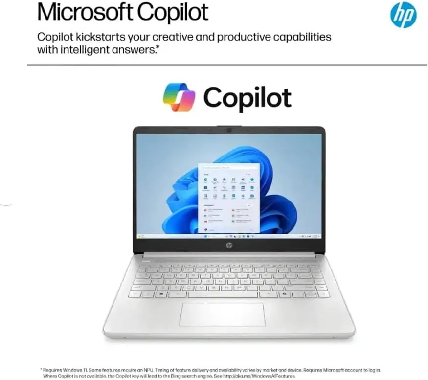 HP 2025 Student Business Laptop, Intel Processor N150(up to 3.6 GHz), 16G RAM, 128GB Storange, 14 Inch LED Screen,1 Year Office 365, Windows 11 Home,Silver,w/BTP Accessories