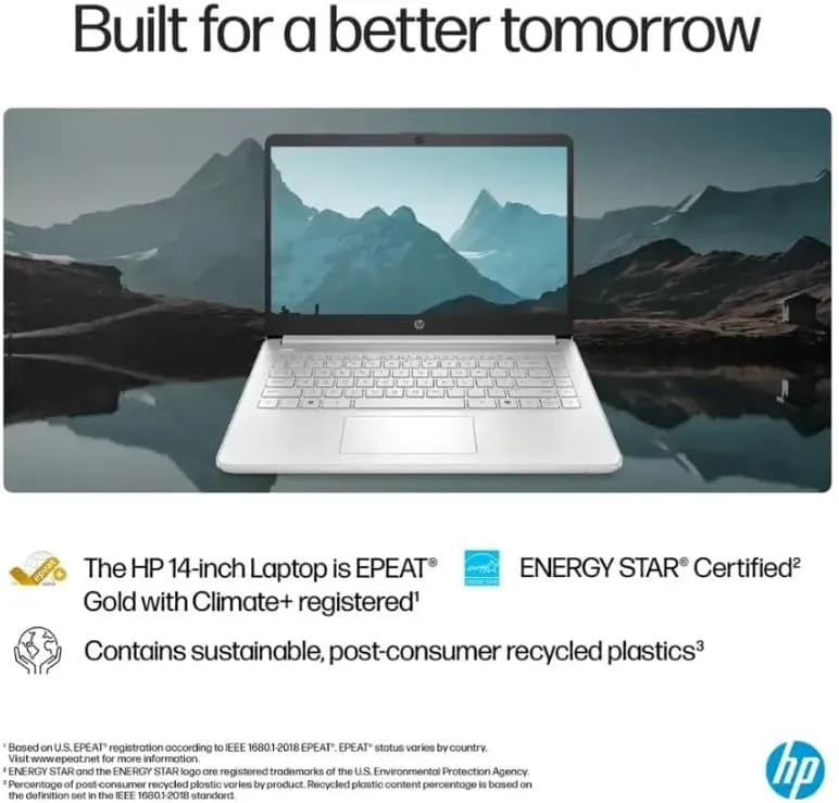 HP 2025 Student Business Laptop, Intel Processor N150(up to 3.6 GHz), 16G RAM, 128GB Storange, 14 Inch LED Screen,1 Year Office 365, Windows 11 Home,Silver,w/BTP Accessories