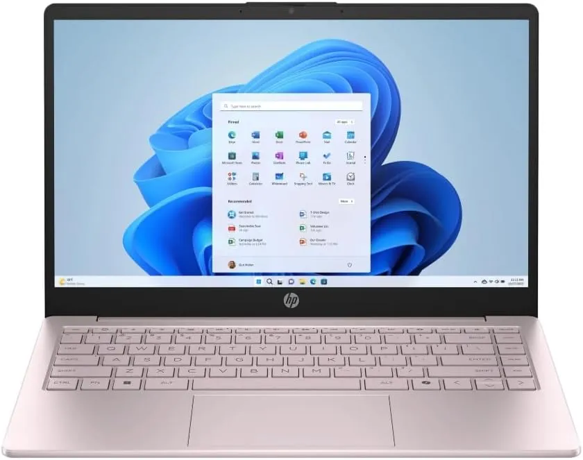 HP 2025 Student Laptop, Intel Processor N150(up to 3.6 GHz), 14 Inch LED Screen,8G RAM, 256GB Storange (128GB UFS 128GB MSD),One Year Office 365, Windows 11 Home,w/YYY Bundle,Pink
