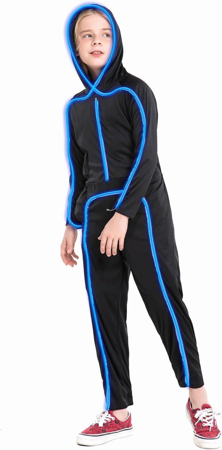 HSCTEK Light Up Child Stick Figure Costume