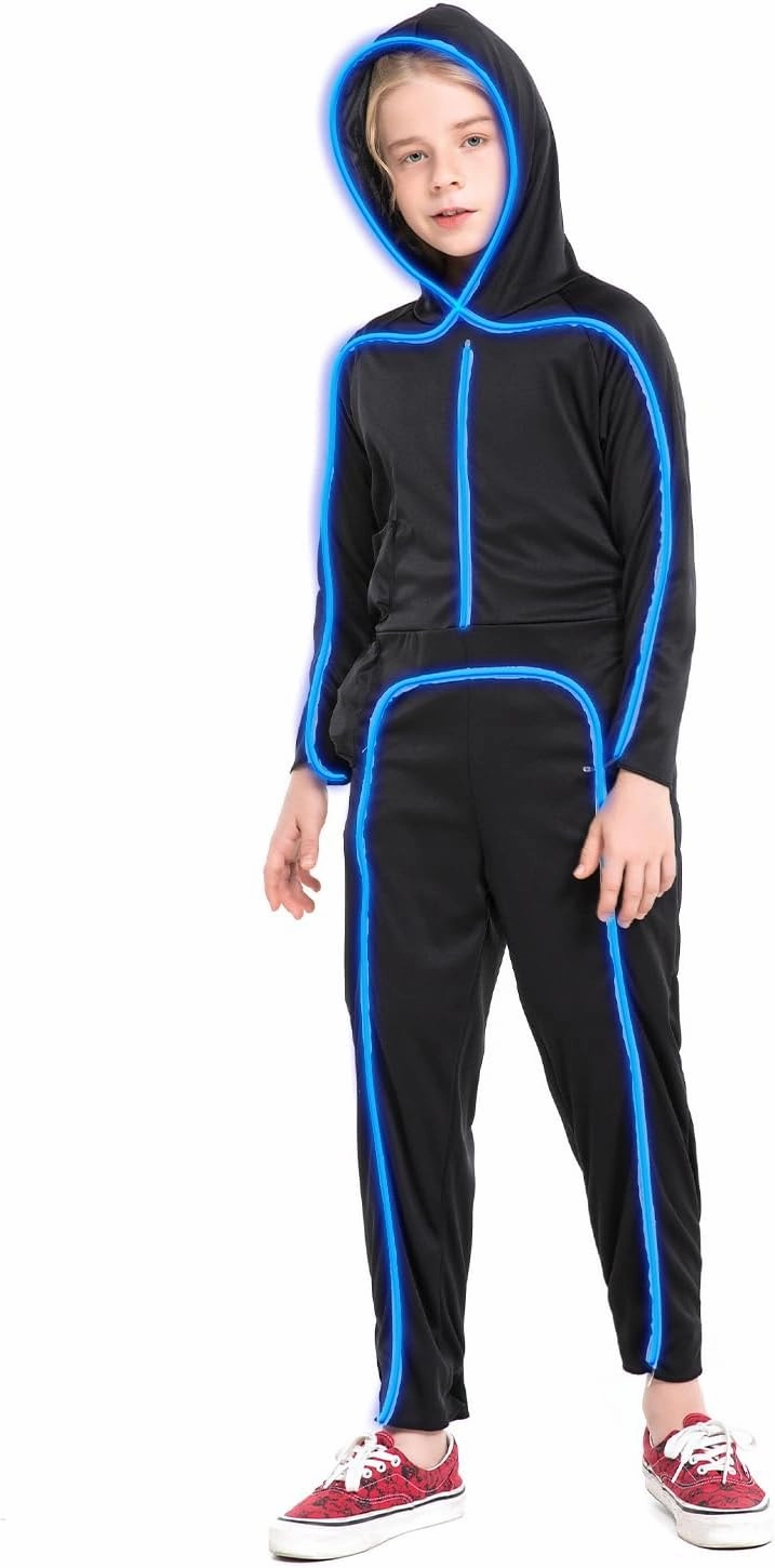 HSCTEK Light Up Child Stick Figure Costume