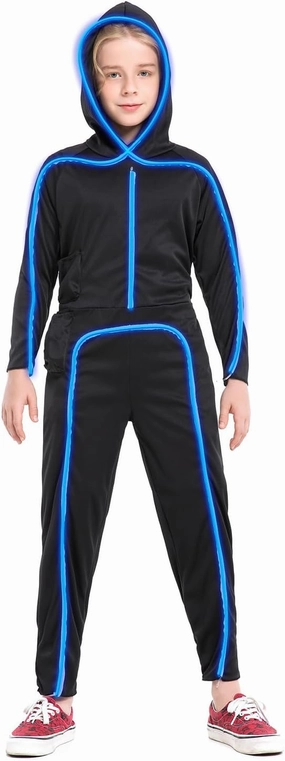HSCTEK Light Up Child Stick Figure Costume