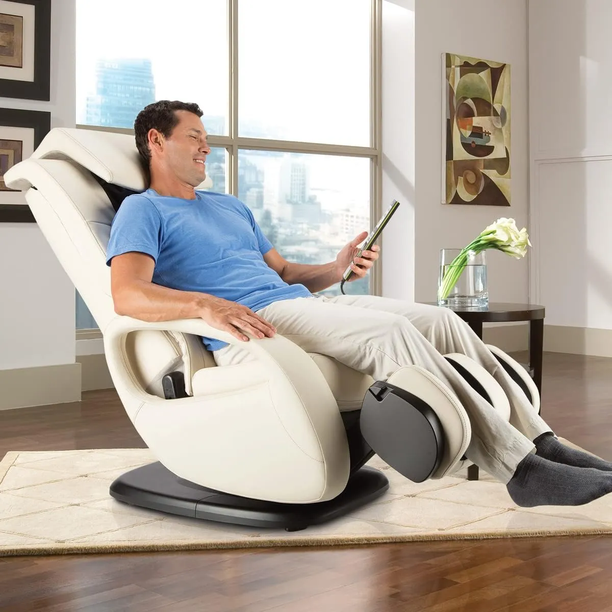 Human Touch WholeBody 7.1 Living Room Recliner Massage Chair - Full Body Professional Grade Personal Massage - Relaxation w Heat for Targeted Stress   Muscle Pain Relief with Foot Calf - Bone