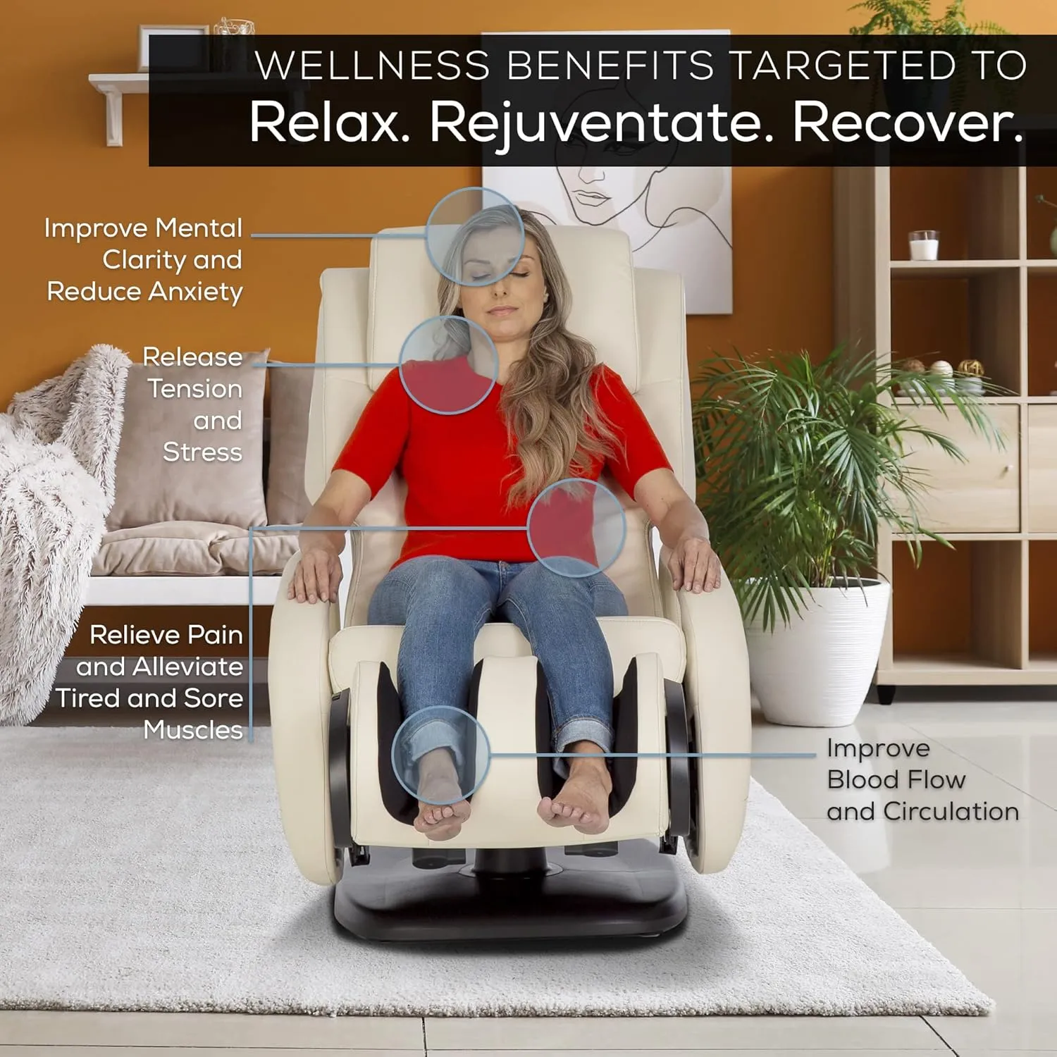 Human Touch WholeBody 7.1 Living Room Recliner Massage Chair - Full Body Professional Grade Personal Massage - Relaxation w Heat for Targeted Stress   Muscle Pain Relief with Foot Calf - Espresso