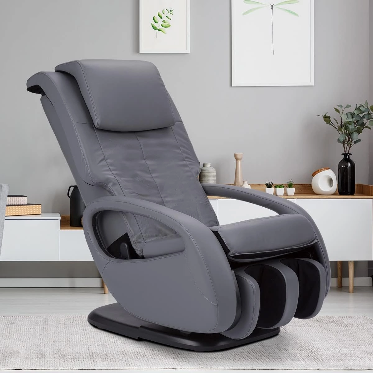 Human Touch WholeBody 7.1 Living Room Recliner Massage Chair - Full Body Professional Grade Personal Massage - Relaxation w Heat for Targeted Stress   Muscle Pain Relief with Foot Calf - Gray