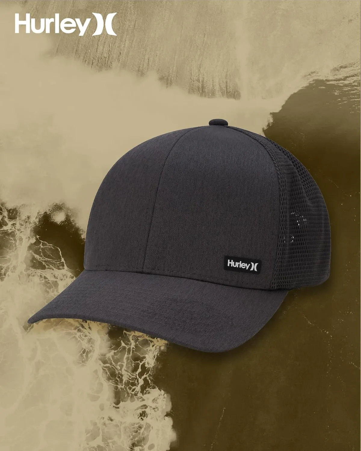 Hurley Men's Caps - H2O-Dri League Baseball Caps for Men with Snapback Closure - Classic Mens Trucker Hats (S-XL)