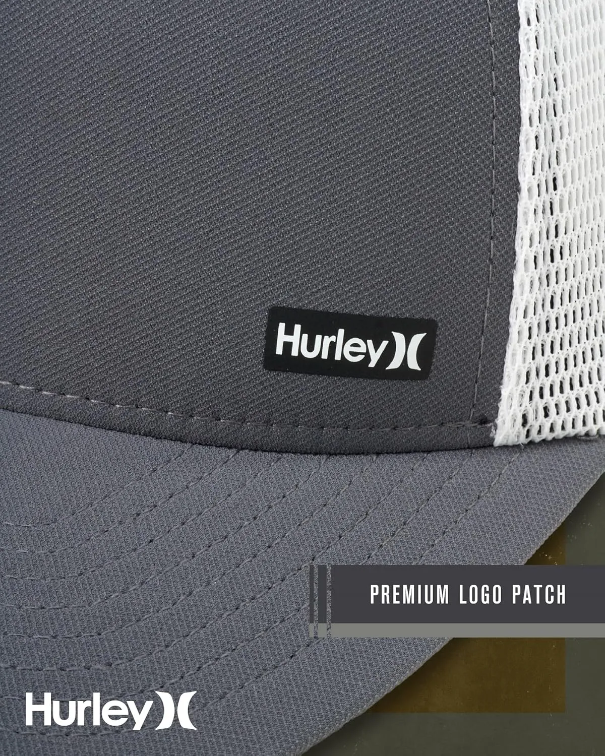 Hurley Men's Caps - H2O-Dri League Baseball Caps for Men with Snapback Closure - Classic Mens Trucker Hats (S-XL)