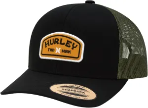 Hurley Men's Trucker Hat - Curved Bill Regular Fit Left Coast Baseball Cap for Men - Snap Back Mesh Panel Ball Cap