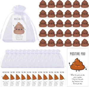 Hydren 30 Sets End of Year Positive Affirmation Teacher Graduation Gifts Bulk 30 Stress Ball Toy 30 Inspirational Positive Cards Funny Ball Mini Gag Gift Stress Relief Gifts(Brown)
