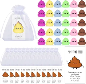 Hydren 30 Sets End of Year Positive Affirmation Teacher Graduation Gifts Bulk 30 Stress Ball Toy 30 Inspirational Positive Cards Funny Ball Mini Gag Gift Stress Relief Gifts(Colorful)