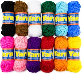 Hygloss Products Assortment 12 Craft Yarn Colors