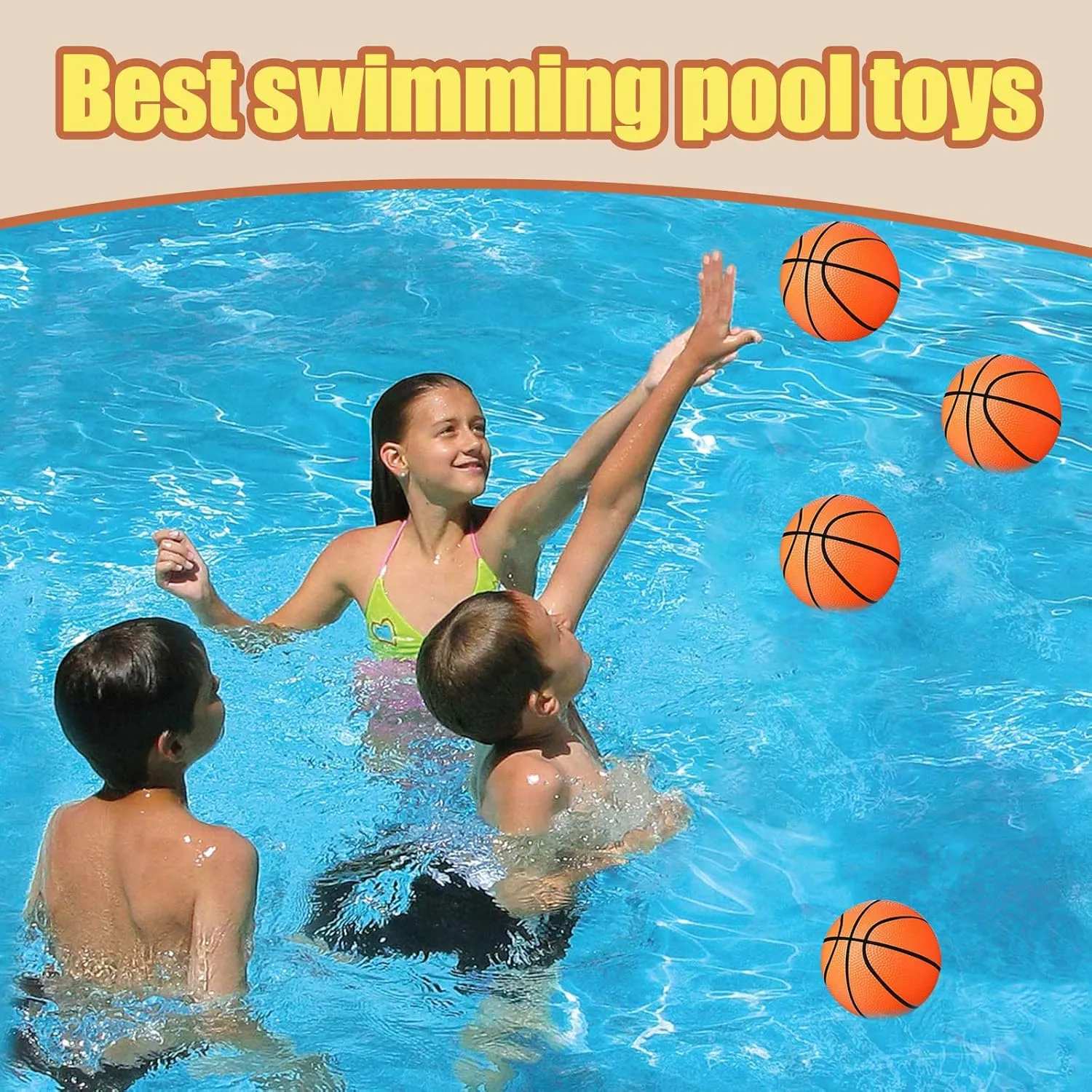 Hymaz 24 Pack 4 inch Mini Basketball Ball, small basketball with Pump for kids,Toddlers Great Gifts, Inflatable Toys Rubber ball for Basketballs Hoop, for Indoors Outdoors Pool Party Theme Favors game