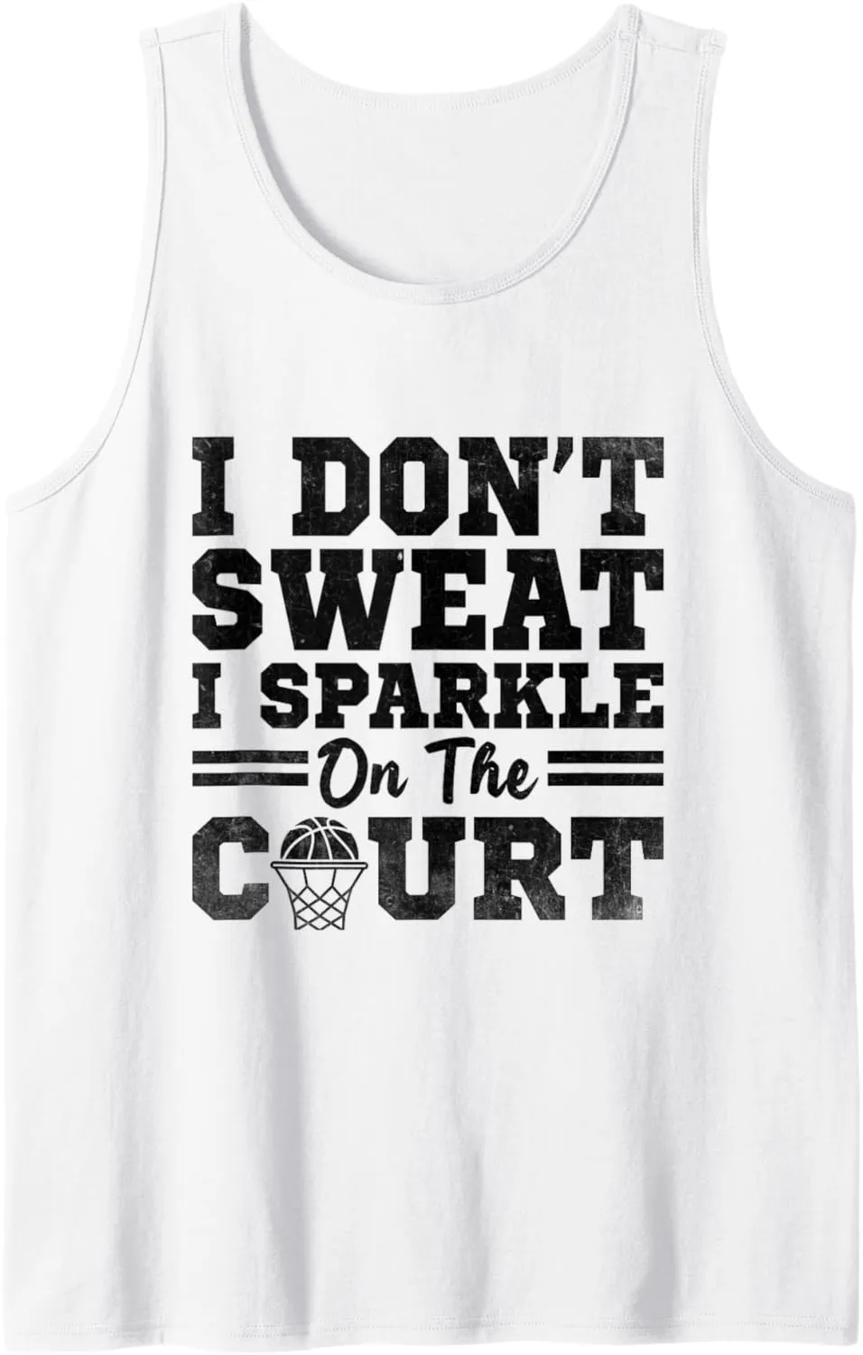 I Don’t Sweat I Sparkle On The Court Shoot Court Player Tank Top