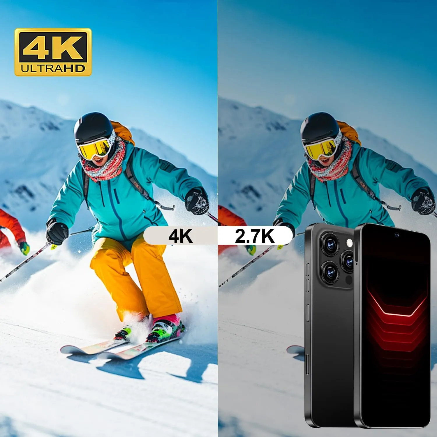I16 PROMAX 5G Cell Phone,Smartphone Unlocked Cell Phone 8GB 256GB/6.99" Display/68MP 108MP Camera/7000 mAh Battery Super Endurance, Dual SIM Card/Face Unlock/GPS (Black)