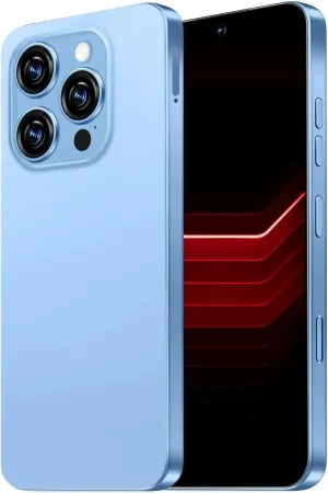 I16 PROMAX 5G Cell Phone,Smartphone Unlocked Cell Phone 8GB 256GB/6.99" Display/68MP 108MP Camera/7000 mAh Battery Super Endurance, Dual SIM Card/Face Unlock/GPS (Blue)