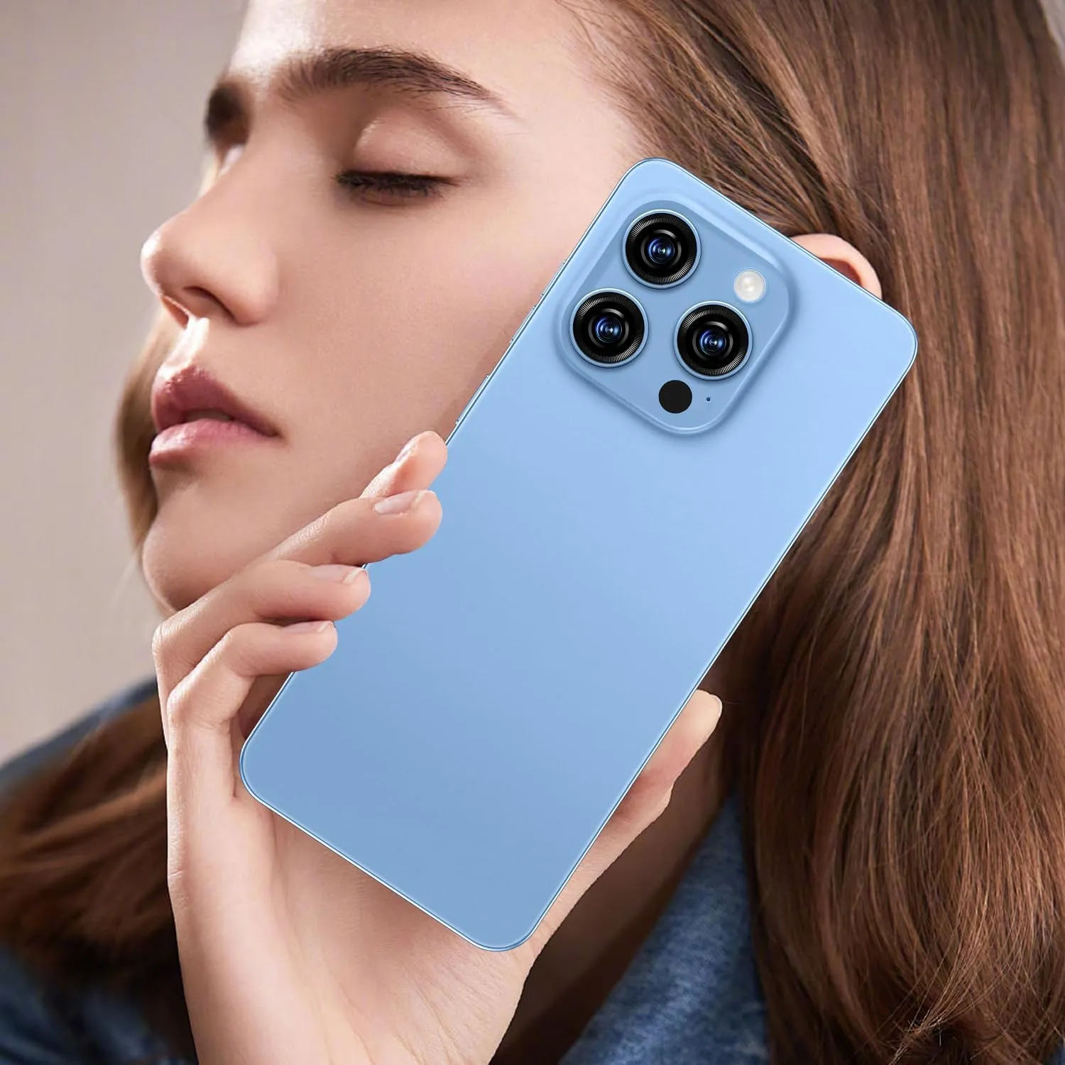 I16 PROMAX 5G Cell Phone,Smartphone Unlocked Cell Phone 8GB 256GB/6.99" Display/68MP 108MP Camera/7000 mAh Battery Super Endurance, Dual SIM Card/Face Unlock/GPS (Blue)