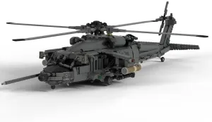 Iconic Helicopter: Uh-60l DAP Combat Version Building Toys 1547 Pieces MOC Build for Age 18 