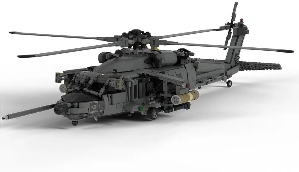 Iconic Helicopter: Uh-60l DAP Combat Version Building Toys 1547 Pieces MOC Build for Age 18 