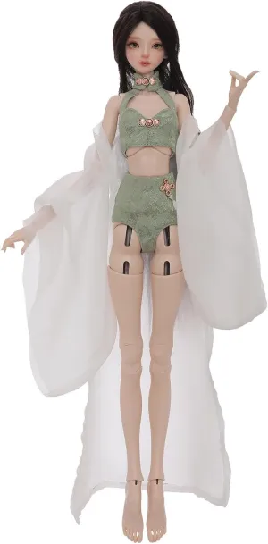 Idunbjd 1/4 BJD Doll Resin Slim Body Embroidered Hanfu Classic Style Handsome Woman Resin Toy for 15  Year Old