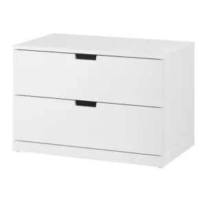 Ikea Nordli Chest of 2 Drawers, 80x54cm, White