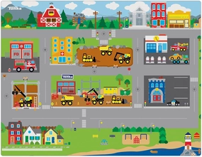 Imaginmat: Jumbo - Tonka - Floor Playmat & 2 Toy Cars, 47 x 61, 2 Character Vehicles, Durable EVA Foam Mat, Portable Design, Licensed, Kids Ages 3 