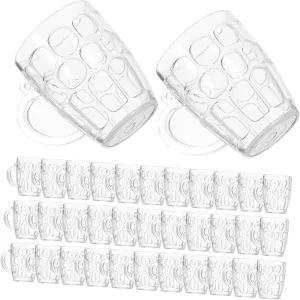 IMIKEYA Dollhouse Beer Cup Model Decorations 50pcs Mini Plastic Beer Mugs for Mini Landscape House Decorations