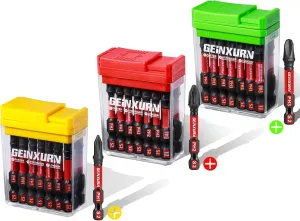 Impact Phillips Screwdriver Bits Set,45 Pcs 2" Magnetic(PH1/PH2/PH3) S2 Steel Multi Driver Bits with Storage Colorful Box