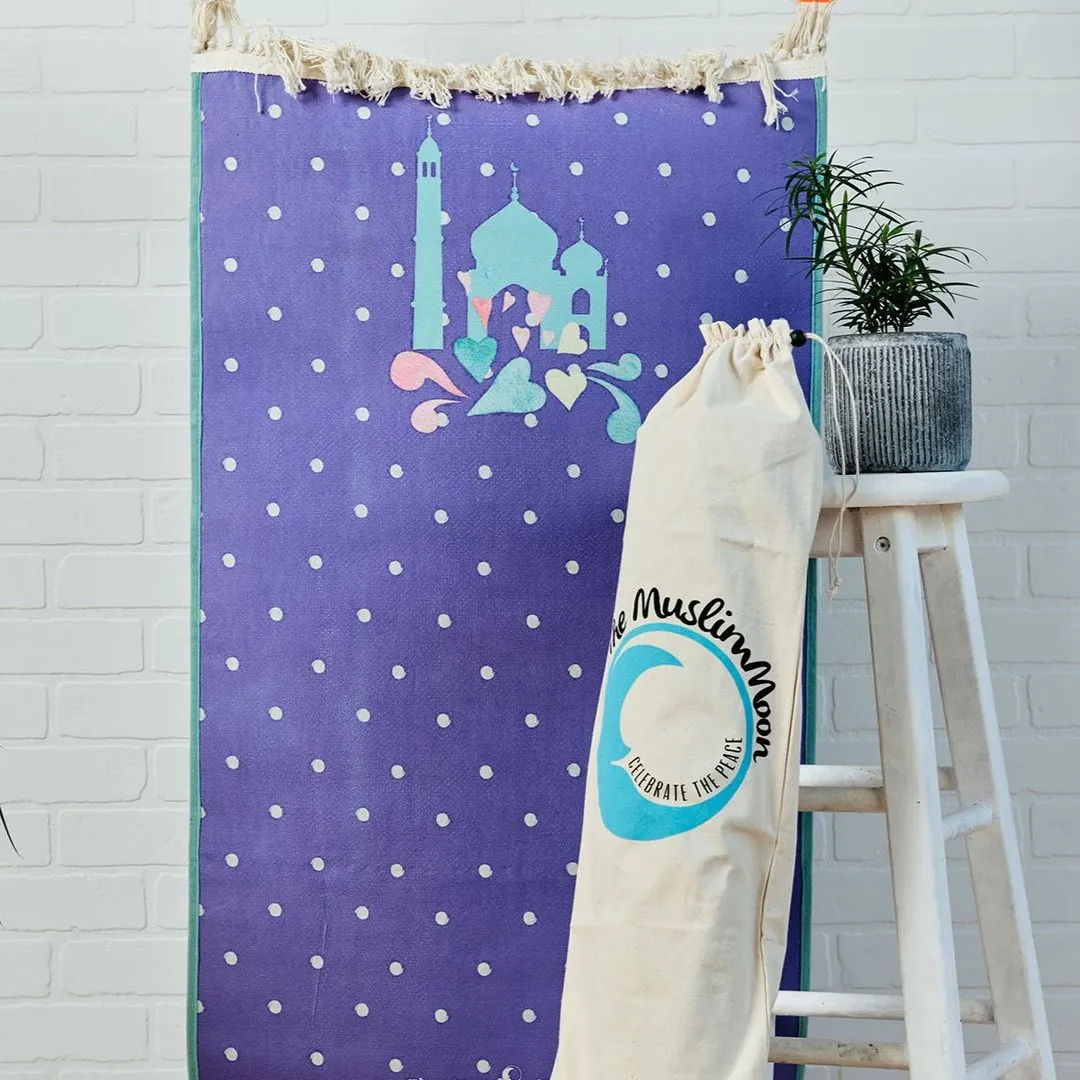 In Love With Prayer (Purple) - Salah Prayer Mat by The Muslim Moon