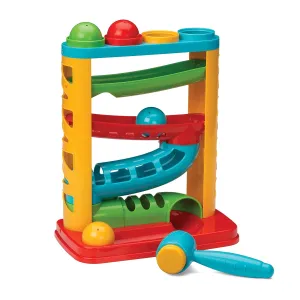 Infantino Bop & Drop Ball Tower - STEAM Educational Play, Hand-Eye Coordination Skills, and Cause and Effect Play for Babies & Toddlers, 12M 