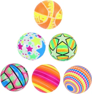 Inflatable Play Balls Set 6 Pack Giant Balls Interactive Toys for Boys and Girls Adults Pool Toys Rainbow Colors Random Style