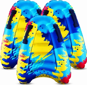 Inflatable Surf Body Board with Handles Beach Surfing Float for Slip Portable Pool Water Game Float Board Swimming Pool Floating Water Summer Fun Toy for Kids and Adult