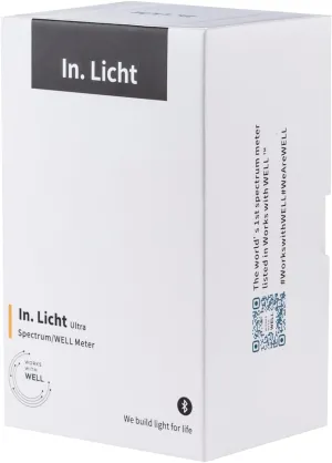 In.Licht Ultra Well Certified Human-Centric Handheld Health Light Meter – Measures EML, CS, CCT, LUX, CRI, Rf & Rg, Flicker Index | Lightweight Lux Meter & Spectrometer for Light Designers (Black)