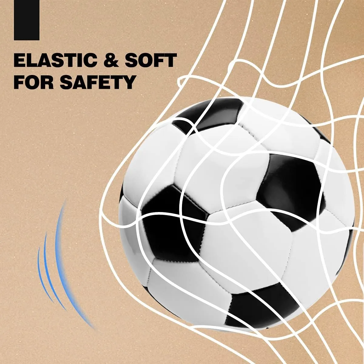 INPODAK Toddler Soccer Ball Size 3 Black and White Classic Balls for Kids 2-8 with Pump, Mesh Bag and Gift Box for Birthdays, Christmas, and Parties