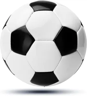 INPODAK Toddler Soccer Ball Size 3 Black and White Classic Balls for Kids 2-8 with Pump, Mesh Bag and Gift Box for Birthdays, Christmas, and Parties