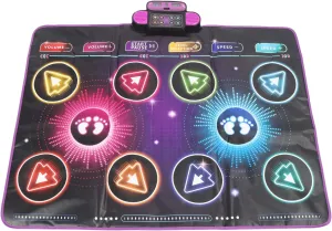 Interactive Dance Game Pad for Kids with Music, Dual Player Dance Mat for Home Use Siblings or Friends