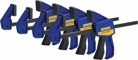 IRWIN QUICK-GRIP 1964758 One-Handed Mini Bar Clamp 4 Pack, 6"