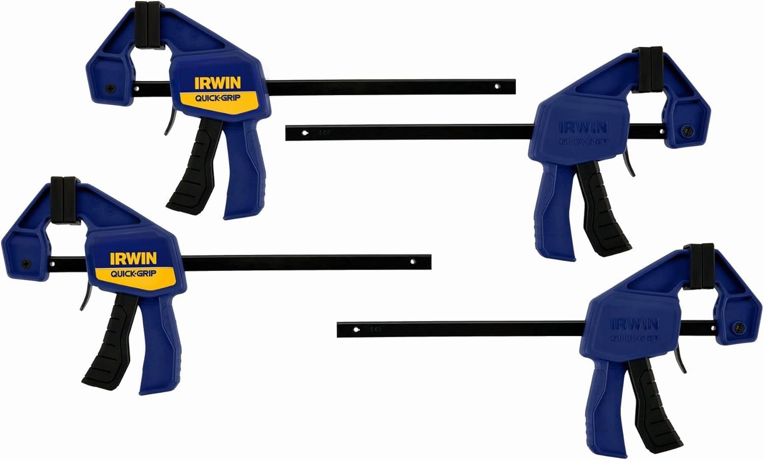 IRWIN QUICK-GRIP 1964758 One-Handed Mini Bar Clamp 4 Pack, 6"