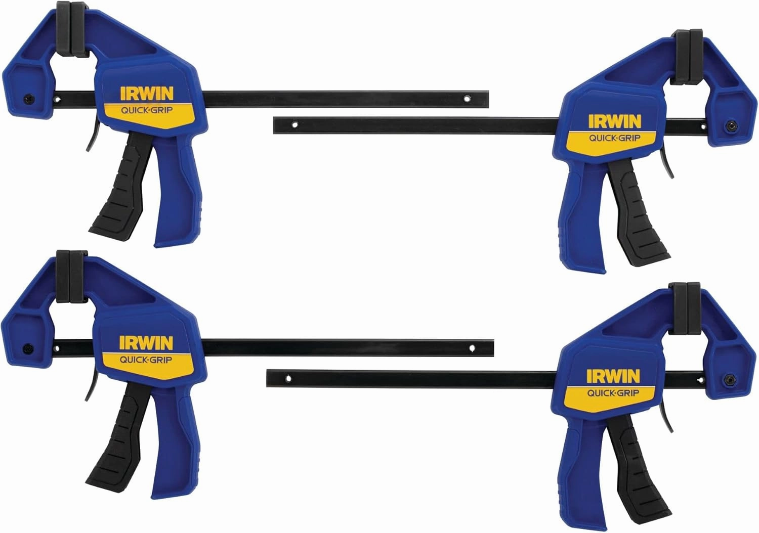 IRWIN QUICK-GRIP 1964758 One-Handed Mini Bar Clamp 4 Pack, 6"