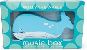 Jack Rabbit Creations Whale Music Box Wind Up Wooden Musical Toy for Babies & Nursery- Vintage Crib & Bassinet Soothing Lullaby Toy- Ocean Themed