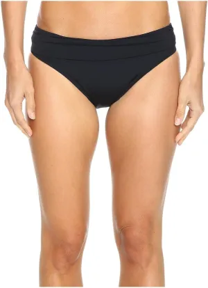 Jantzen Women's Solid Shirred Fold-Over Waist Full Coverage Swimsuit Bikini Bottom