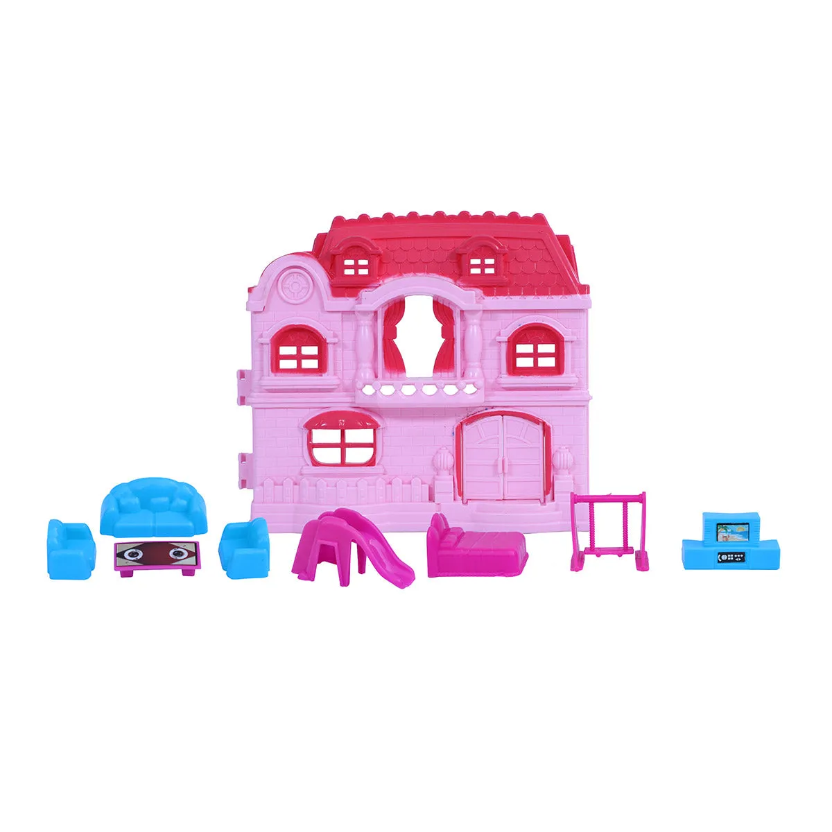Jasmine Mansion Doll House | Girls Role Playset | Pretend Play | Doll House with Furniture | Dollhouse Accessories | Imaginative Play | Playhouse | For Kids Age 3  years