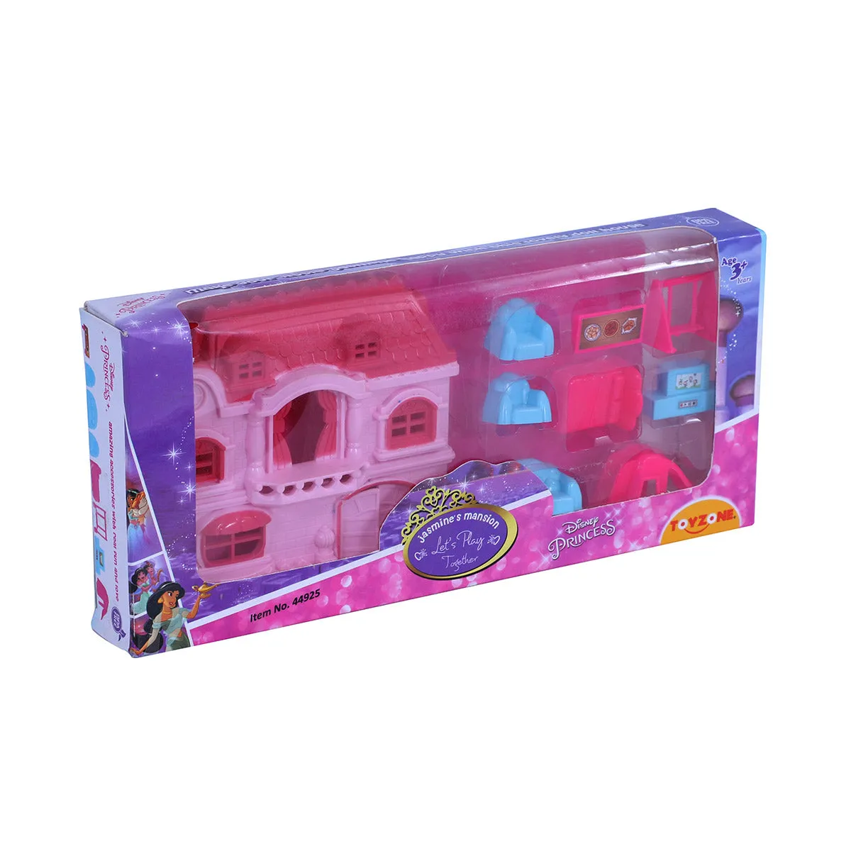 Jasmine Mansion Doll House | Girls Role Playset | Pretend Play | Doll House with Furniture | Dollhouse Accessories | Imaginative Play | Playhouse | For Kids Age 3  years