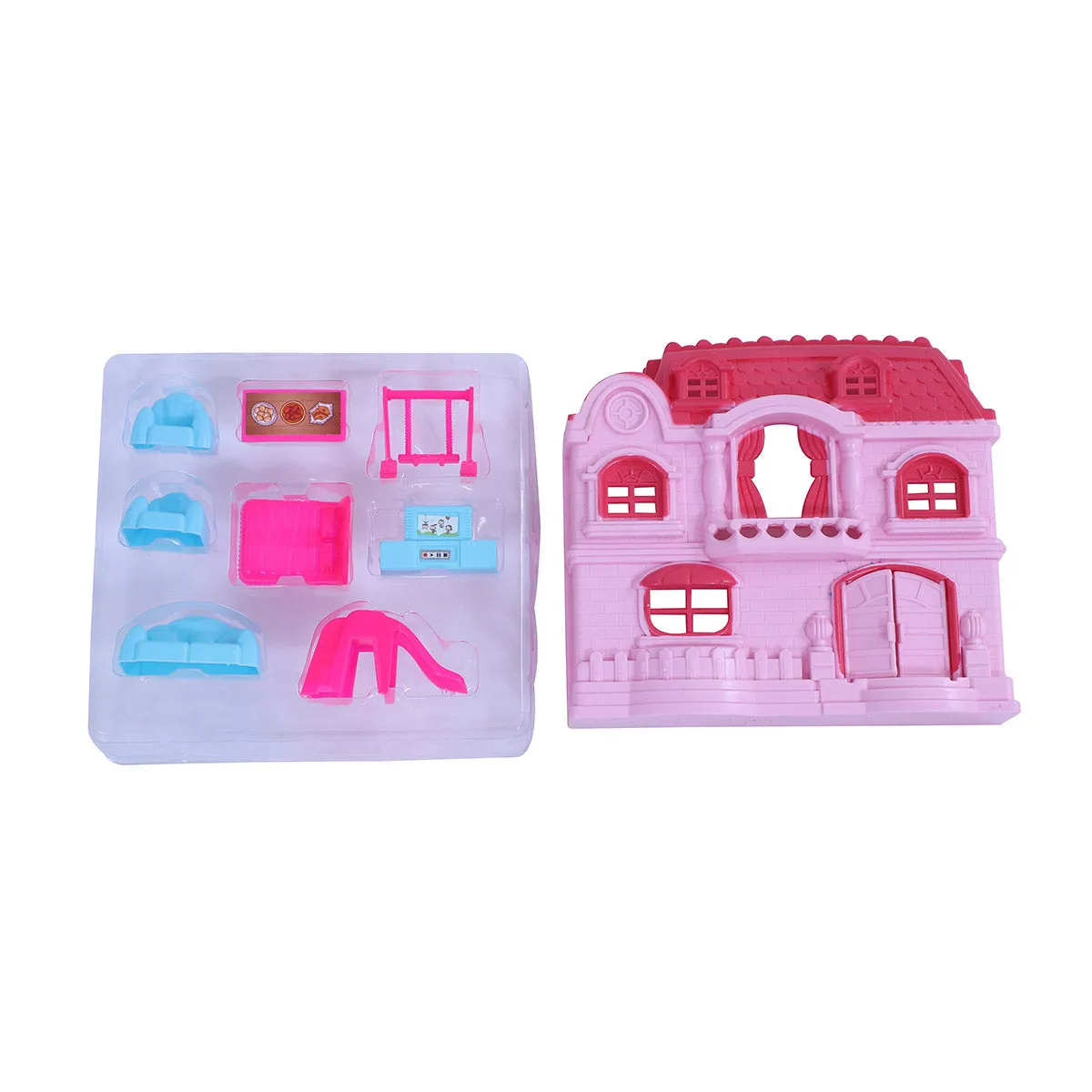 Jasmine Mansion Doll House | Girls Role Playset | Pretend Play | Doll House with Furniture | Dollhouse Accessories | Imaginative Play | Playhouse | For Kids Age 3  years