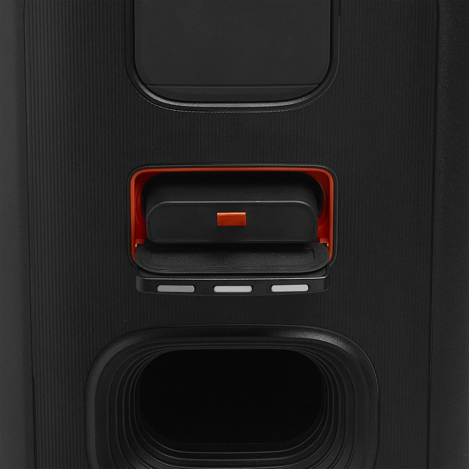 JBL PartyBox Stage 320 - Portable Party Speaker with Telescopic Handle & Wide, Sturdy Wheels, Powerful JBL Pro Sound, Futuristic lightshow, Up to 18 Hours of Play time, Splash Proof (Black)